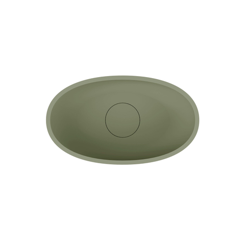 Riho Escala Waskom Solid Surface 55x32x15cm mat moss green (groen) SW957283