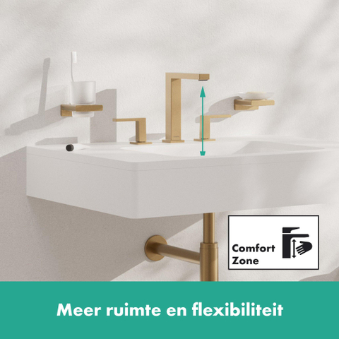 Hansgrohe Tecturis E 3-gats wastafelkraan - 150 met PushOpen - waste set - geborsteld brons SW918787