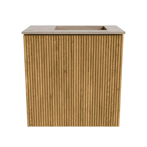Mondiaz JOYA-DLUX 40cm toiletmeubel - kleur Oak - Wastafel FAYE positie Rechts 1 kraangat kleur Arena. SW1419610
