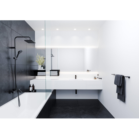 Hansgrohe Universeel Flowstar S Premium designbekersifon 5/4 met muurbuis - met rozet - mat zwart SW297538
