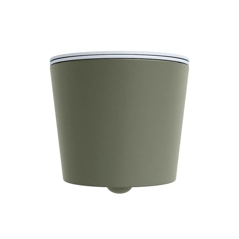 Mondiaz LAVIE WC suspendu – sans bride – 36 x 53 cm – avec abattant softclose – Army (vert), abattant Clay (bleu clair/gris) SW1208583