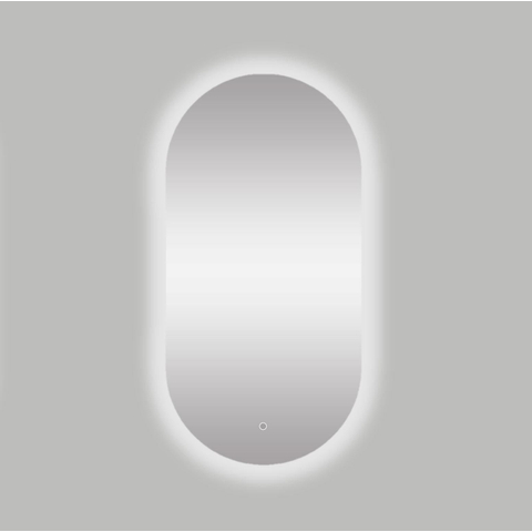 Best Design Seldy miroir – ovale – 50 x 100 cm – LED indirecte tout autour – Argent SW811997