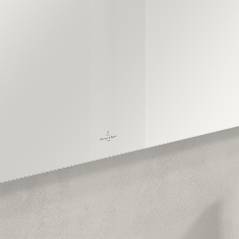 Villeroy & Boch More to see one spiegel - met geïntegreerde led verlichting - 130x60cm - inclusief bevestiging - glans zilver SW453846