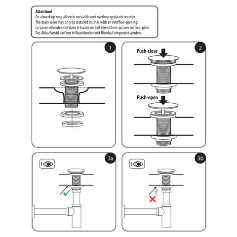 Differnz Mix & Match Afvoerplug Pop-up design large koper SW705443