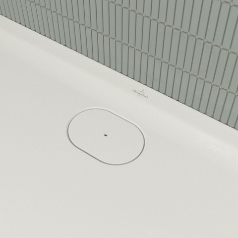 Villeroy & Boch Ecora douchebak - 170x80x3.5cm - afvoer lange zijde - white alpine (wit) SW1558879
