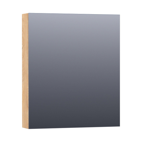 BRAUER Impress Deluxe armoire de toilette – 59 x 70 x 15 cm – LED directe – ouverture à droite – Forest Tan SW371742