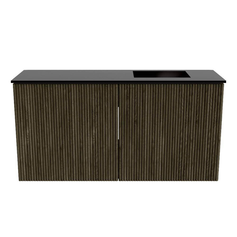 Mondiaz JOYA 80cm meuble de salle de bains - couleur Shadow - Vasque FAYE position Droite 1 trou de robinet couleur Urban. SW1421516
