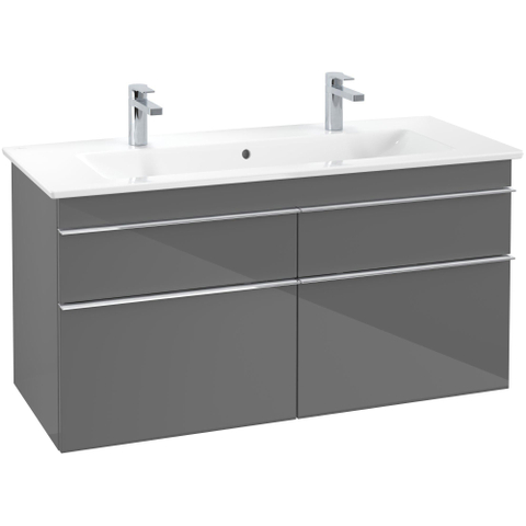 Villeroy & Boch venticello wastafelonderkast - 115.3x59cm 4x lade - glans grijs GA42735