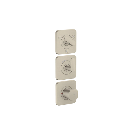 Hansgrohe Axor Citterio C afbouwdeel v. inbouw douchekraan thermostatisch v. 3 functiesbrushed nickel SW1152131