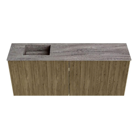 Mondiaz JOYA-DLUX 100cm toiletmeubel - kleur Dusk - Wastafel FAYE positie Links 1 kraangat kleur Oza. SW1425996