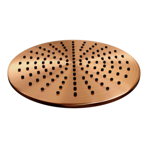 BRAUER Copper Carving ensemble de douche pluie encastré – douche de tête Ø 30 cm – bras mural courbé 40 cm – avec inverseur – support fixe SW715748
