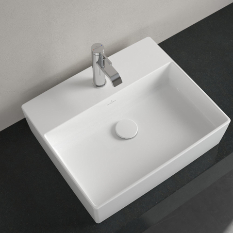Villeroy & Boch memento 2.0 opzetwastafel - 50x42cm - met 1 kraangat - zonder overloop - White Alpine (glans wit) SW479705