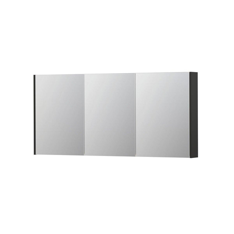INK SPK2 spiegelkast – 160x74x14 cm – 3 deuren, dubbelzijdige spiegeldeuren – Antraciet mat SW440038