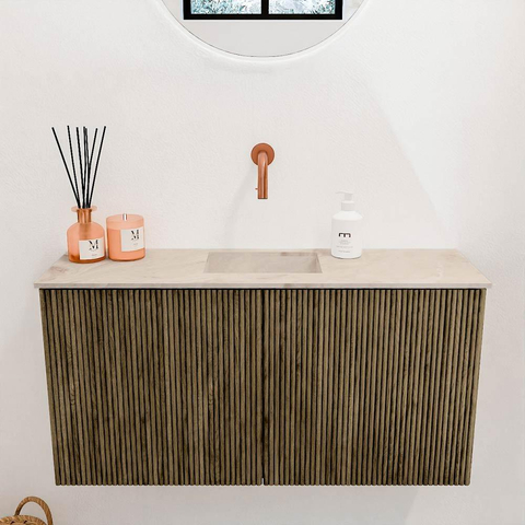 Mondiaz JOYA-DLUX 80cm toiletmeubel - kleur Dusk - Wastafel FAYE positie Midden Zonder kraangat kleur Frappe. SW1423082