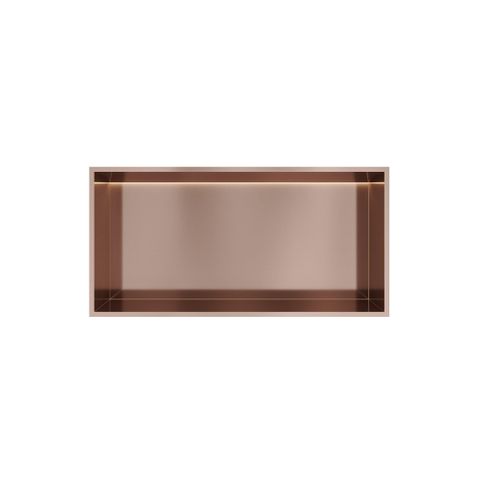 Hotbath &MORE Inbouwbox of inbouwnis - 30x60x10 - met LED - IP44 - PVD - geborsteld koper SW1246585