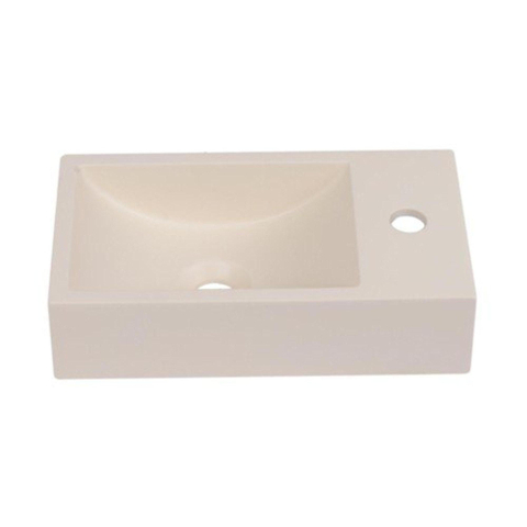 Saniclass Torino Lavabo pour WC - 40x22x10cm - solid surface - blanc cassé SW1471868