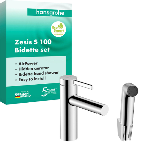 Hansgrohe Zesis S Bidette Set 100 chroom SW1567425