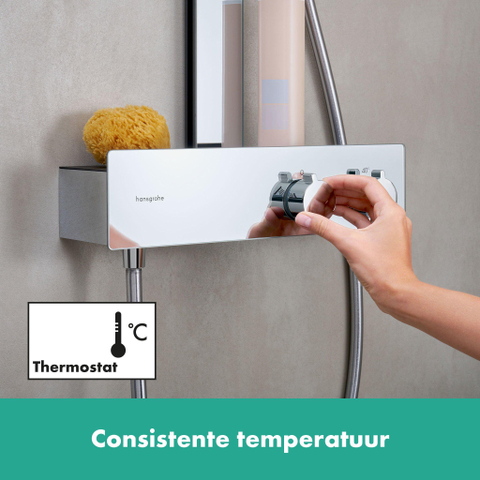 Hansgrohe RainFinity Showerpipe - 250 - 1jet - ecosmart - met ShowerTablet - 350 - hoogglans chroom SW918322