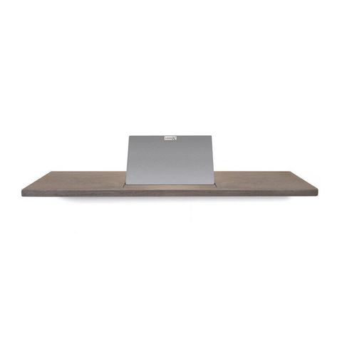 Looox Wood collection bath shelf 78cm met houder RVS geborsteld eiken RVS geborsteld SW73159