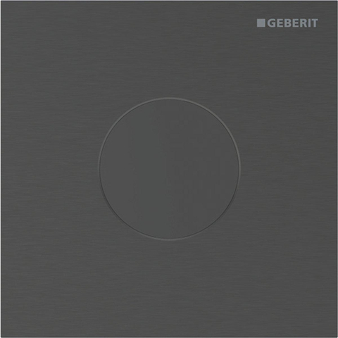 Geberit Type 40 urinioir bedieningsplaat - 230V- rond - zwart chroom/geborsteld/easy-to-clean - zwart chroom SW1237223