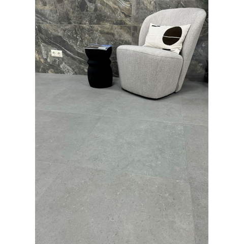 ÉCHANTILLON Terravito Ivello carreau mural et de sol - 60x120cm - rectifié - aspect pierre naturelle - Nature poli (gris) SW1221327