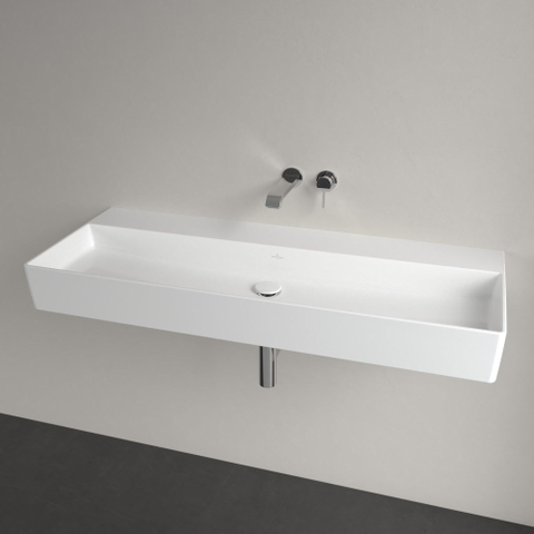 Villeroy & Boch memento 2.0 wastafel - 120x47cm - zonder kraangat - zonder overloop - White Alpine (glans wit) SW479738
