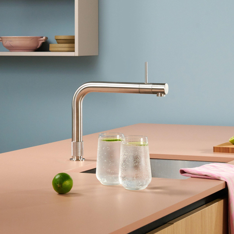 Quooker BE Front kokendwaterkraan - draaibare uitloop - Combi+ incl. Cube reservoir - Warm / kokend / bruisend / gefilterd water - RVS SW804577