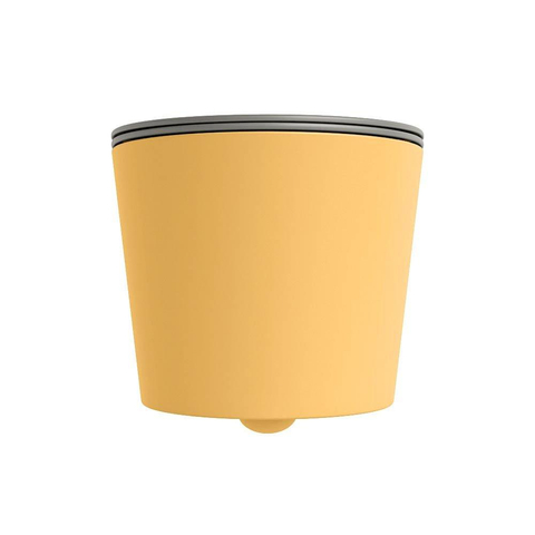 Mondiaz LAVIE hangtoilet – spoelrandloos – 36 x 53 cm – met softclose zitting – Ocher (geel), zitting Smoke (lichtbruin) SW1208732