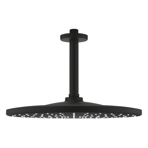 Grohe Grohtherm SmartControl Regendoucheset - inbouwbox - hoofddouche rond - plafondarm - handdouchehouder - staafhanddouche - phantom black (zwart) SW1204251