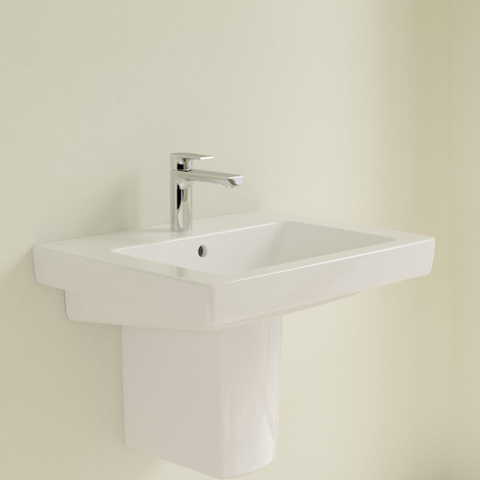 Villeroy & Boch Subway 2.0 wastafel - 60x47cm - 1 kraangat - met overloop - White Alpine (glans wit) 1024079