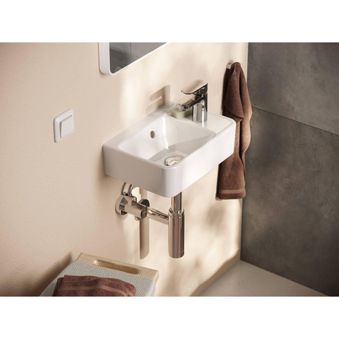 Hansgrohe Xanuia Q Wastafel/Fontein - 36x25cm - 1 kraangat - met overloop - glans wit SW1165060