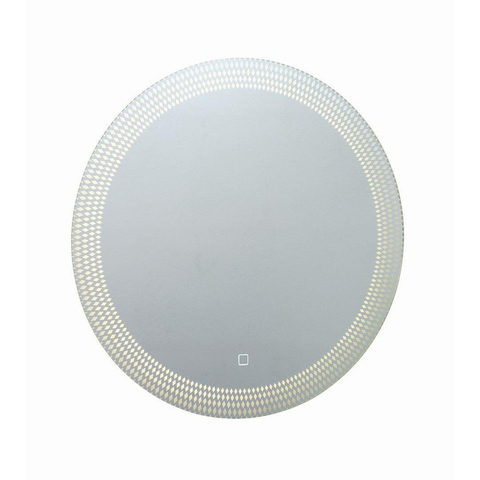 Crosswater Canvass Spiegel - 60x60cm - LED - rond - zilver SW876368