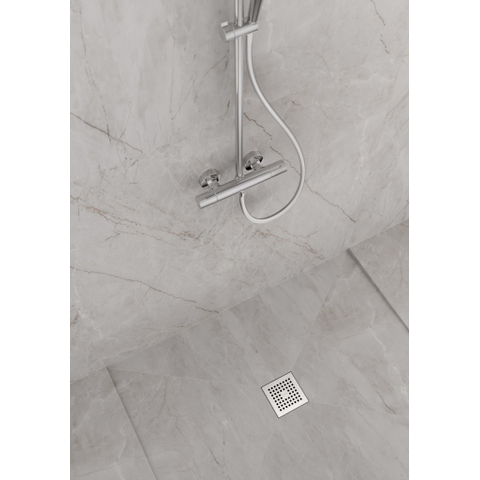Hansgrohe RainDrain Point Puntafvoer - 10x10cm - brushed stainless steel SW1590432