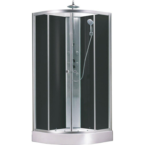 Xellanz Jupiter cabine de douche complète 90x90x225 alu mat verre 5mm SW333862
