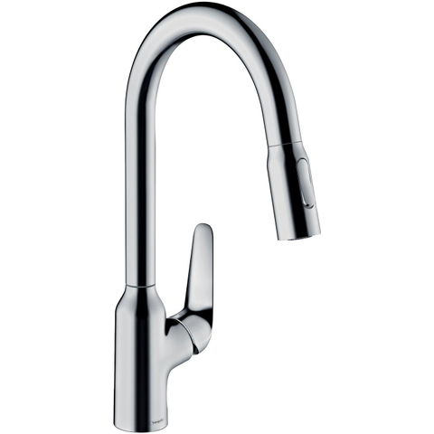 Hansgrohe Focus m42 M4216-H220 1-gats keukenkraan - met uittrekbare - handdouche - met 360° draaibare uitloop - hoogglans chroom SW241710