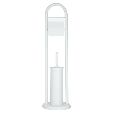 Sealskin Acero Butler de toilette - Porte-rouleau de papier toilette - Brosse de toilette avec support - autoportant Blanc SW207221