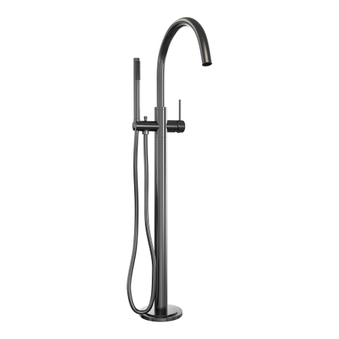BRAUER Stripe Mitigeur de baignoire sur pied - SET 01 - douchette à main barre - flexible de douche - gunmetal brossé PVD SW1434964