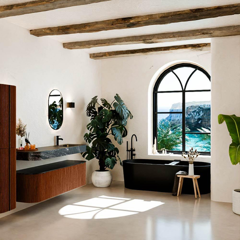 MONDIAZ THOR-DLUX 160cm meuble de salle de bains arrondi gauche + droite couleur Ruby avec 1 tiroir et 2 portes. Vasque suspendue CLOUD Droite 1 trou de robinet couleur Lava. SW1465169