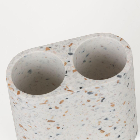 Sealskin blend porte-brosse à dents double autoportant en terrazzo SW699556