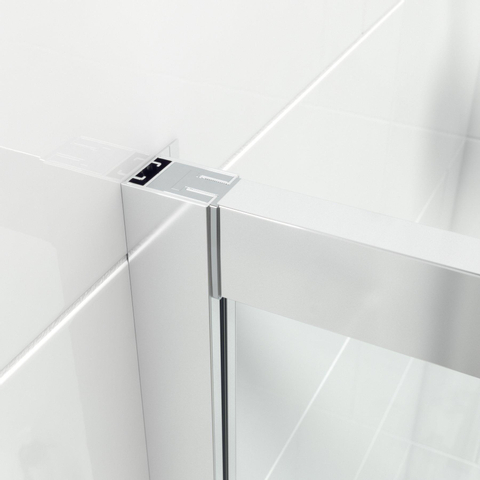 Marenza Slide Quick Fit Badwand - 2 delige schuifdeur - 170x150cm - 6mm veiligheidsglas - anti kalk - chroom SW238236