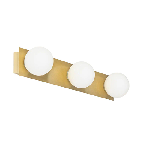 QAZQA Cederic wandlamp 48x8x10.4cm - 3 lichts - IP44 - geborsteld messing (goud) SW1187223