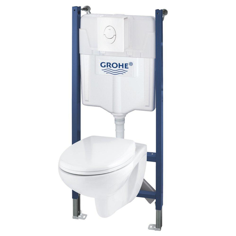 GROHE Universeel toiletset - inbouwreservoir - toiletzitting - bedieningsplaat wit - glans Wit SW710597