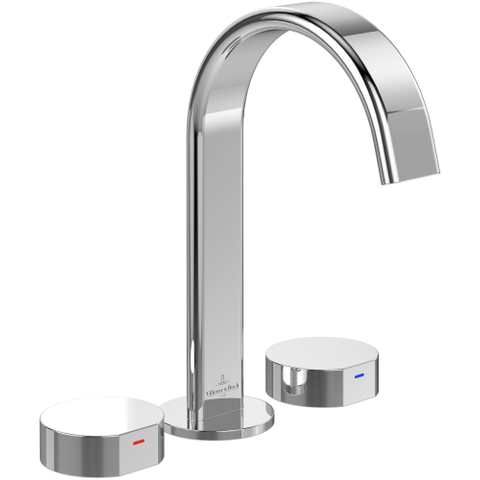 Villeroy & Boch Dawn wastafeluitloop set - zonder pop up afvoergarnituur - hoogglans chroom SW974314
