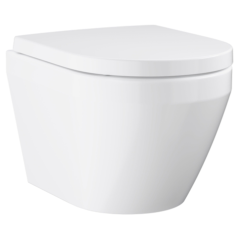 GROHE Euro Ceramic pack hangtoilet - 49.3cm - compact - met zitting sc - wit SW1234886