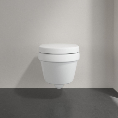Villeroy & Boch Architectura Omnia Architectura - compact closetzitting - met deksel - met softclose en quick release - quickrelease - White Alpine (glans wit) 1024706