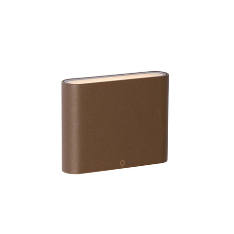 QAZQA Batt wandlamp - 11.5x9x3cm - incl. LED - IP65 - mat roestbruin (koper) SW1187247