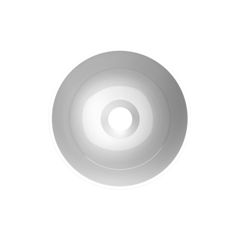 Arcqua Olivia Waskom - 22x22cm - rond - opbouw - glans wit SW1447185