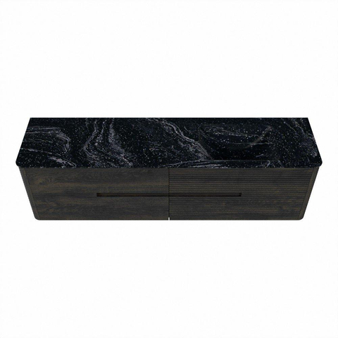 Mondiaz CIRO-DLUX Badkamermeubelset - 180x45x50cm - Solid surface wastafel Lava - 1 wasbak Rechts - 1 kraangat - 4 lades - Shadow SW1532500
