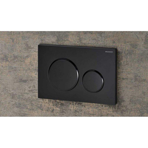 Geberit Sigma20 bedieningsplaat - 2-toets spoeling - rond - dualflush - mat zwart SW420200