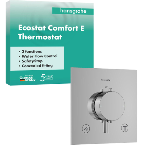 Hansgrohe Ecostat Comfort E Inbouw - thermostaat - 2 functies - chroom SW1388311